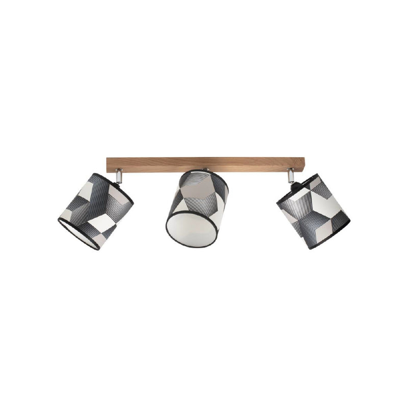 Espacio Ceiling Lamp 4xE27 Max.25W Oiled Oak/Multicolor