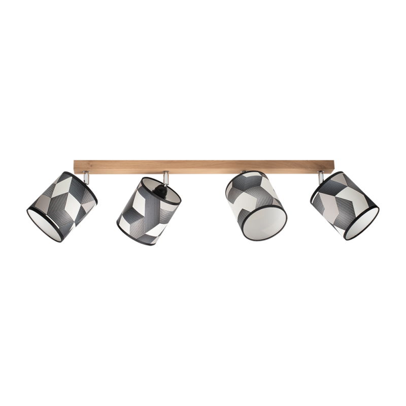 Britop Lighting Espacio 4L monorail kattovalaisin E27, leveys 75cm