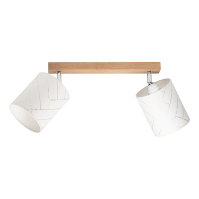 Punto Ceiling Lamp  2xE27 Max.25W Oiled Oak/Multicolor