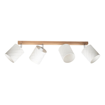 Punto Ceiling Lamp 4xE27 Max.25W Oiled Oak/Multicolor