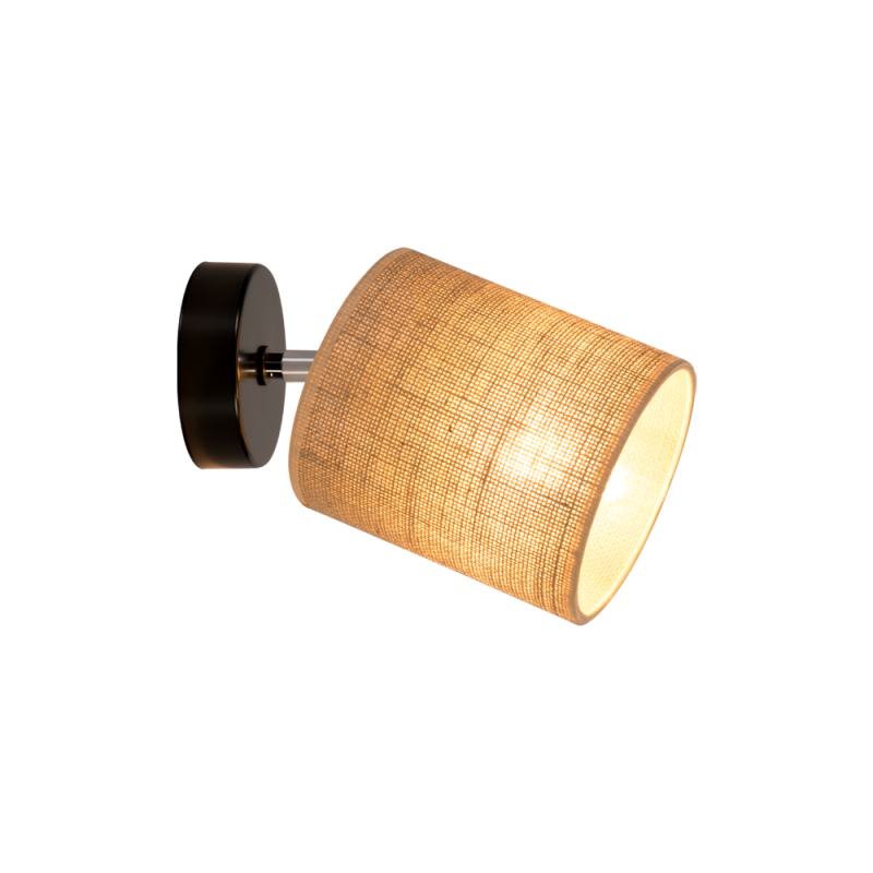 Britop Lighting Jute 1L væglampe beige E27, L 15cm