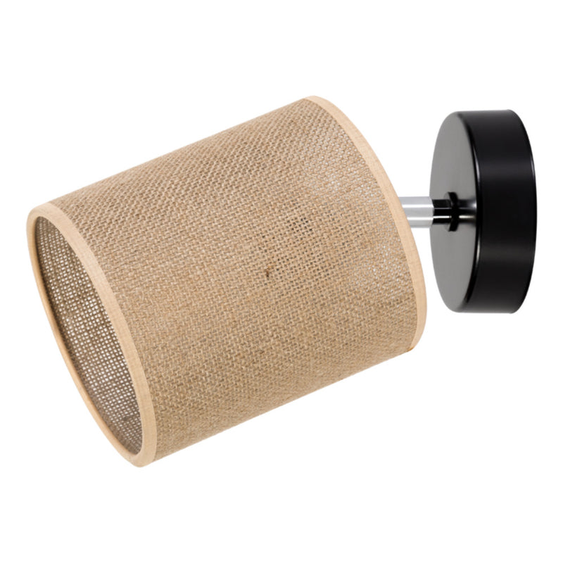 Jute Wall lamp 1xE27 Max.25W Black/Beige