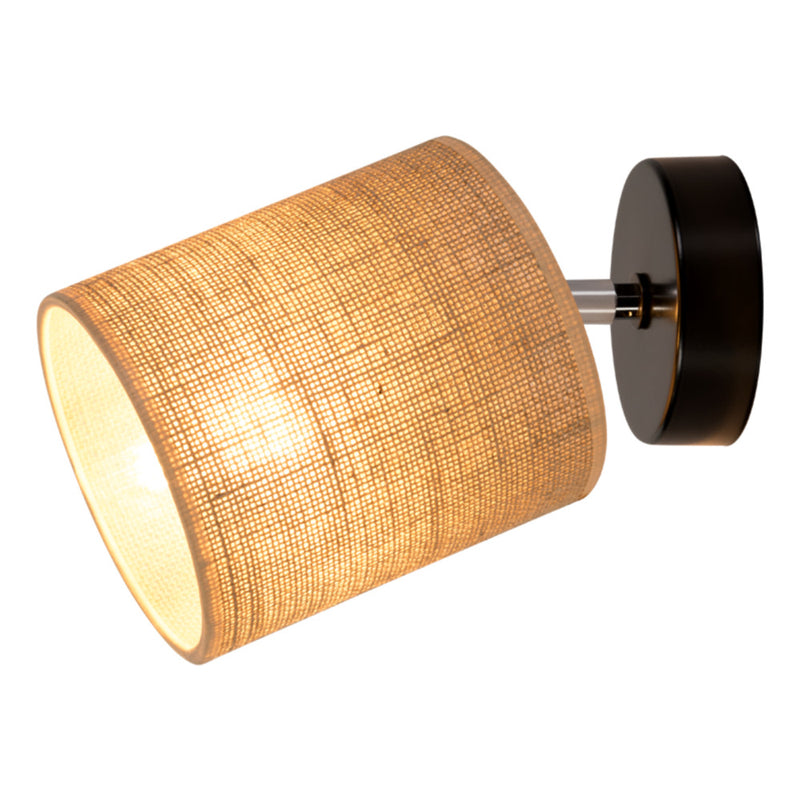 Jute Wall lamp 1xE27 Max.25W Black/Beige