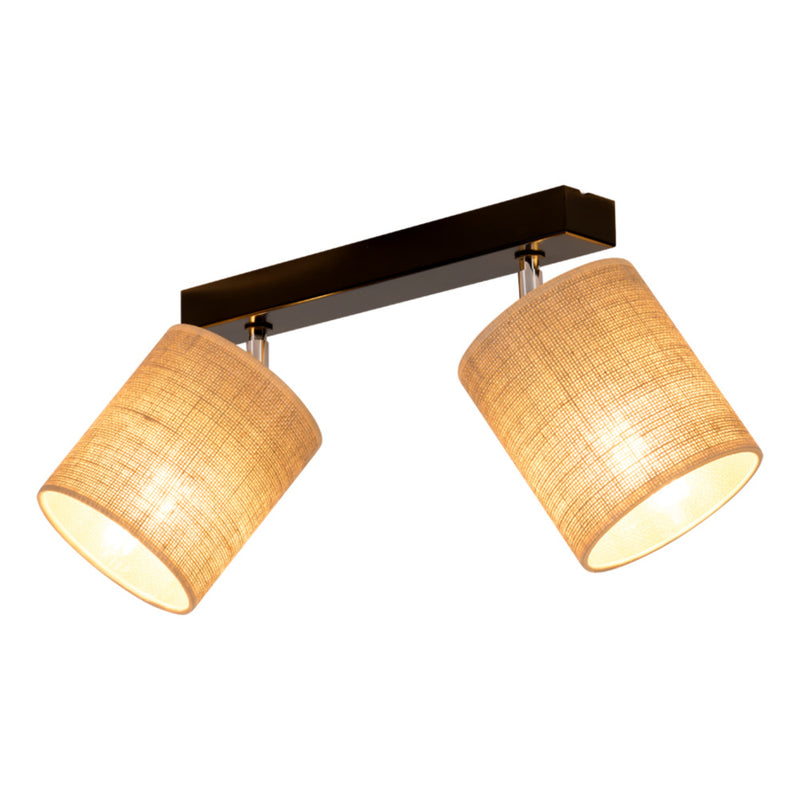 Jute Wall lamp 1xE27 Max.25W Black/Beige