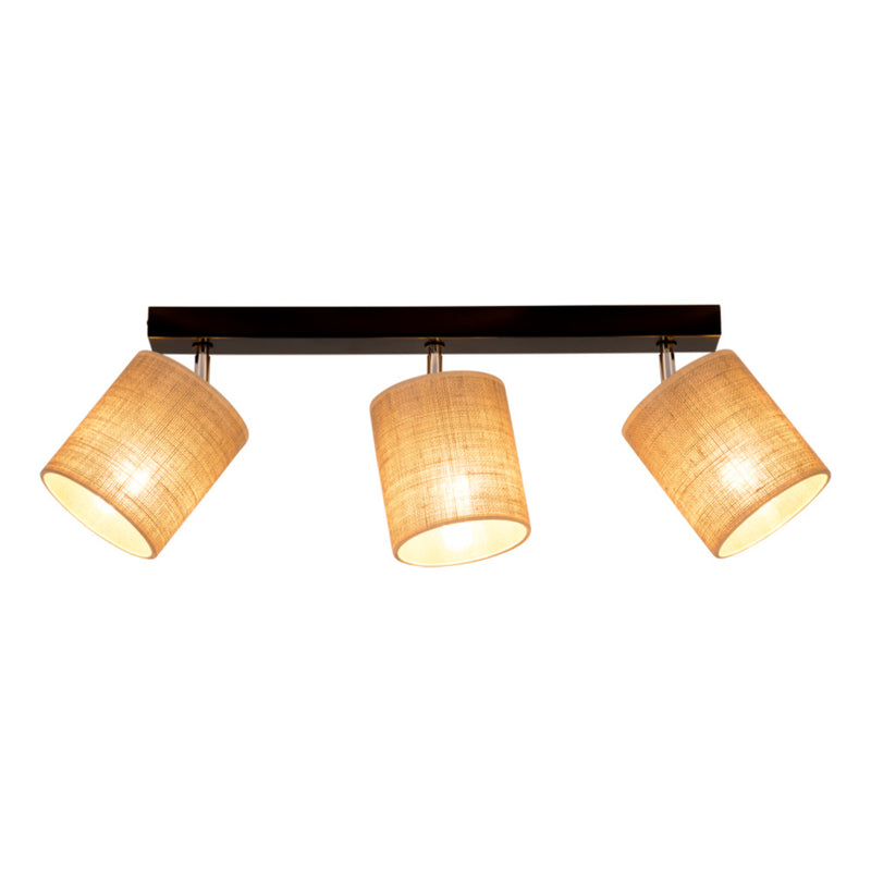 Jute Ceiling Lamp 2xE27 Max.25W Black/Beige