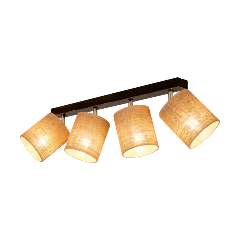 Jute Ceiling Lamp 2xE27 Max.25W Black/Beige