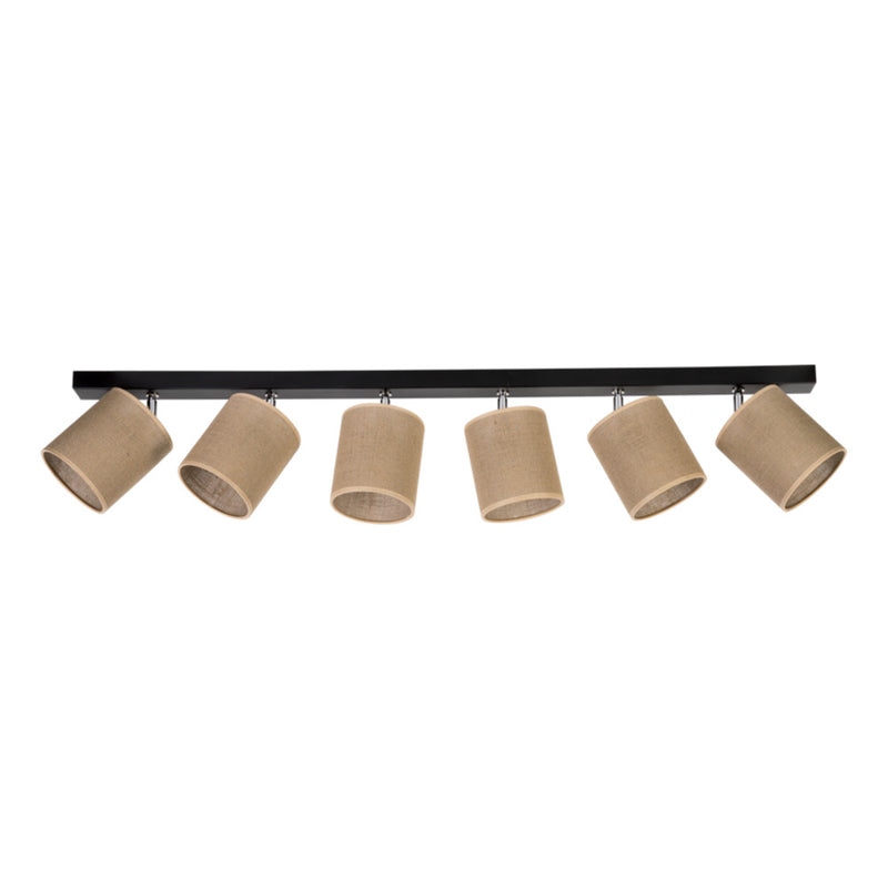 Jute Ceiling Lamp 3xE27 Max.25W Black/Beige