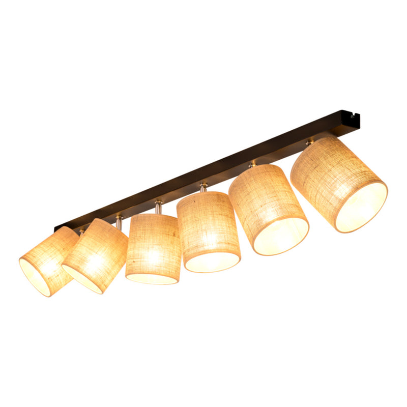 Jute Ceiling Lamp 3xE27 Max.25W Black/Beige