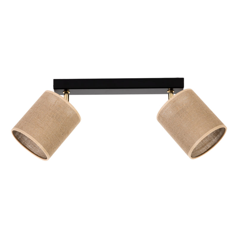 Jute Ceiling Lamp 4xE27 Max.25W Black/Beige