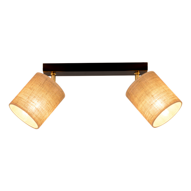 Jute Ceiling Lamp 4xE27 Max.25W Black/Beige