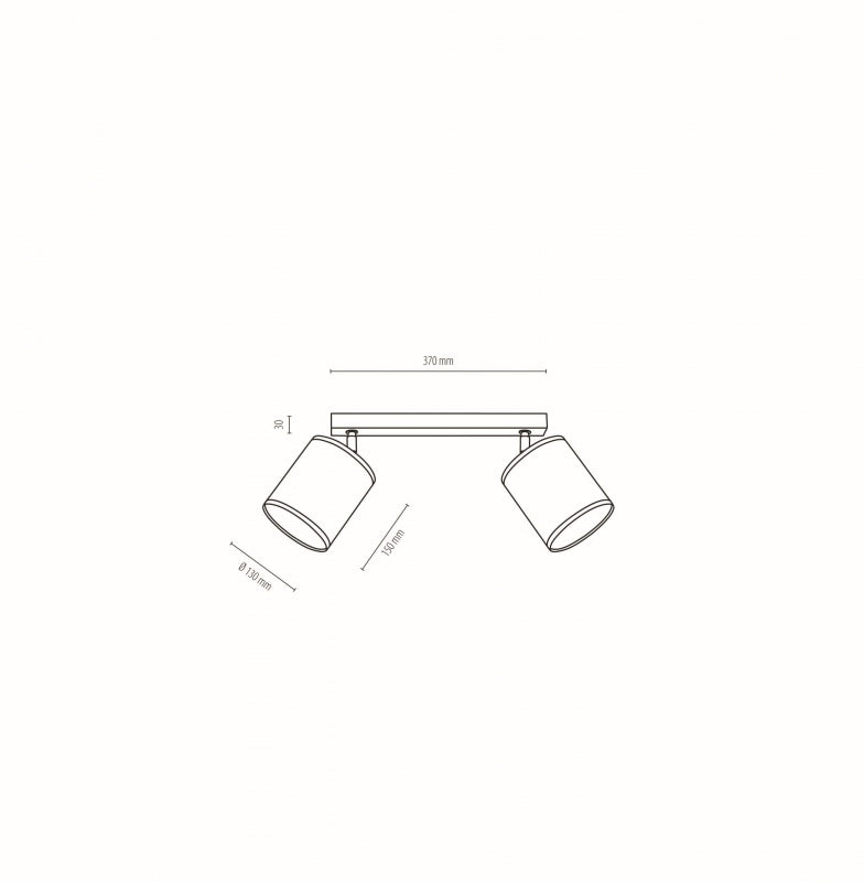 Britop Lighting Jute 2L ceiling lamp E27, W 32cm