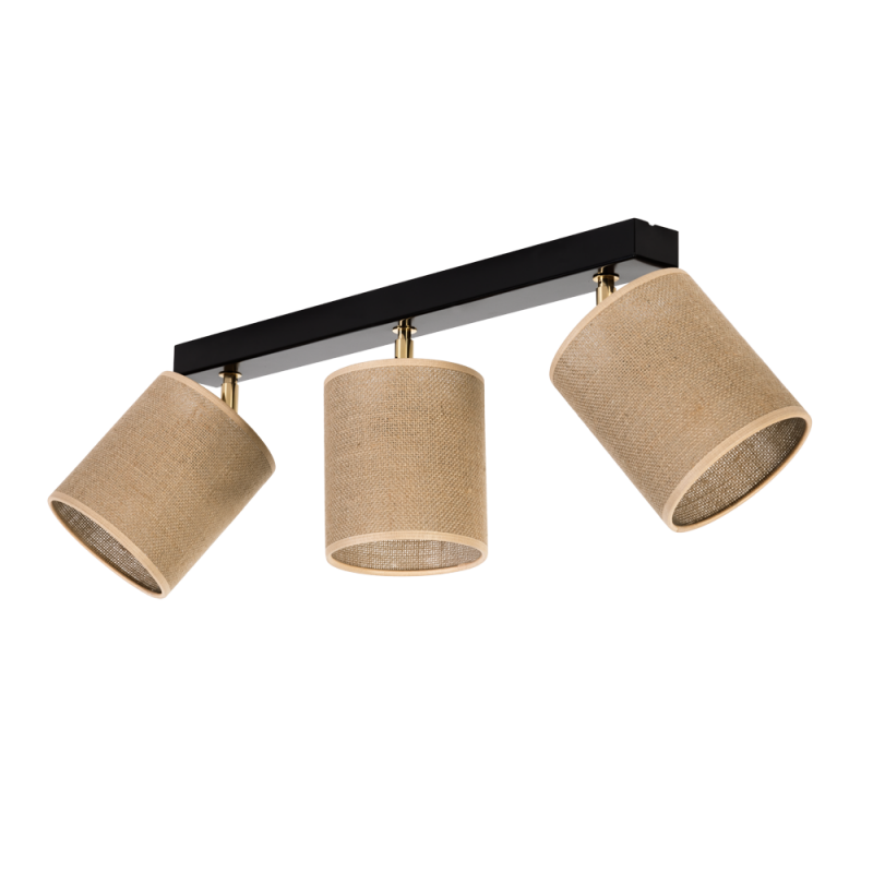 Britop Lighting Jute 3L monorail ceiling lamp E27, W 52cm