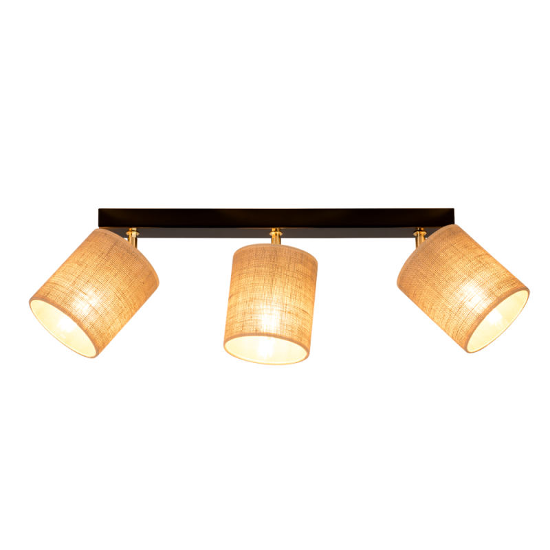 Britop Lighting Jute 3L monorail ceiling lamp E27, W 52cm