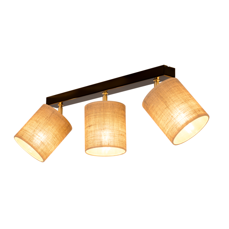 Britop Lighting Jute 3L monorail ceiling lamp E27, W 52cm