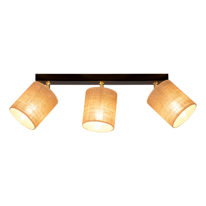 Jute Ceiling Lamp 4xE27 Max.25W Black/Beige