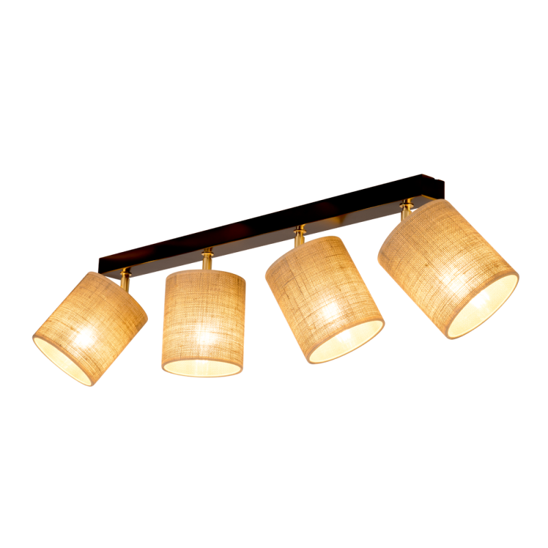 Britop Lighting Jute 4L monorail loftslampe E27, B 75cm