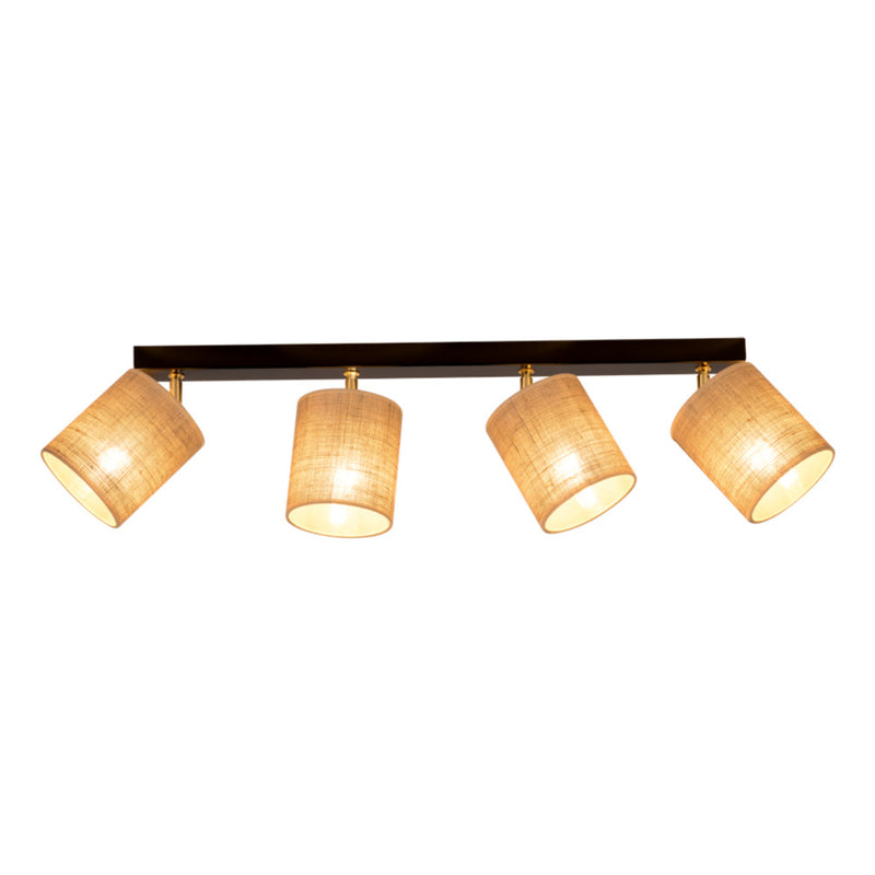 Jute Ceiling Lamp 6xE27 Max.25W Black/Beige