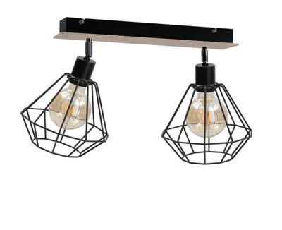 Keter Lighting Atwood 2L ceiling lamp E27 H 35.0cm