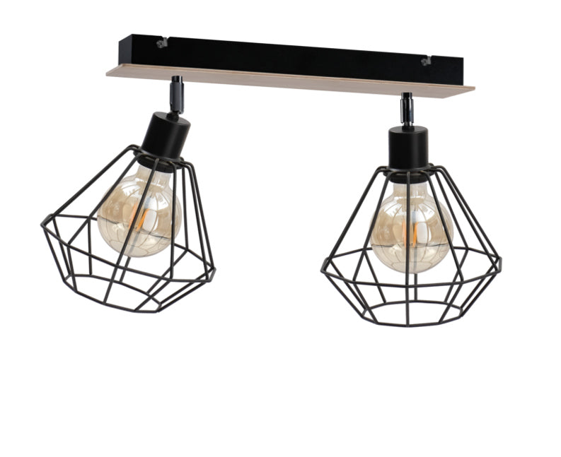 Keter Lighting Atwood 2L ceiling lamp E27 H 35.0cm