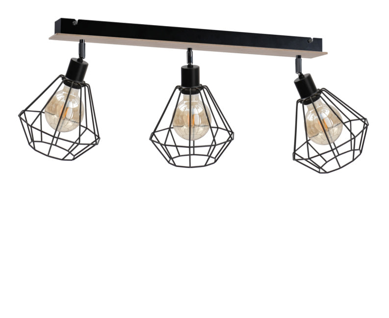 Keter Lighting Atwood 3L ceiling lamp E27 H 35.0cm