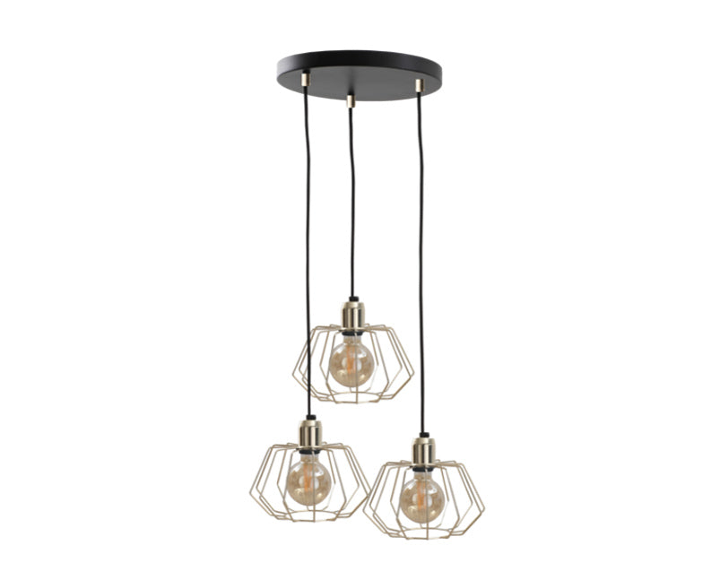 Keter Lighting Laya 3L pendants E27 H 120.0cm