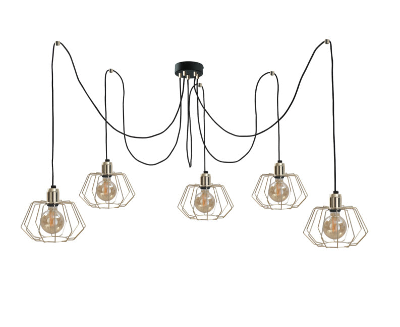 Keter Lighting Laya 5L pendants E27 H 180.0cm