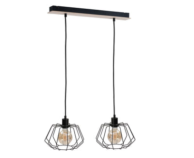 Keter Lighting Soho 2L linear suspension pendant lamp E27 H 120.0cm
