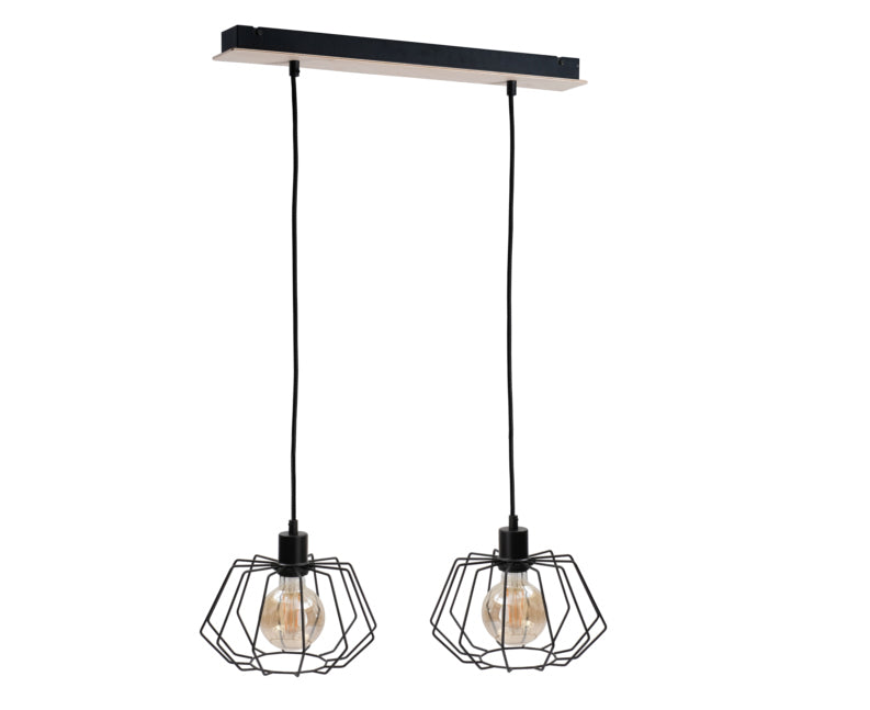 Keter Lighting Soho 2L linear suspension pendant lamp E27 H 120.0cm
