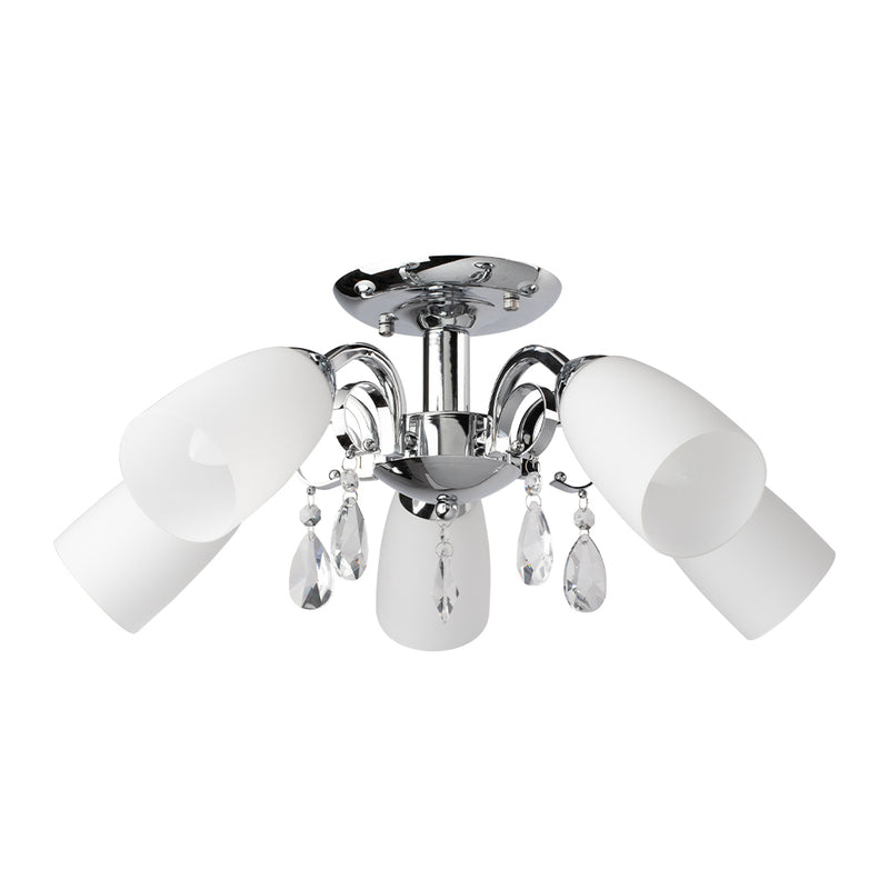 Gero Ceiling Lamp 5xE14 Max.40W Chrome / White