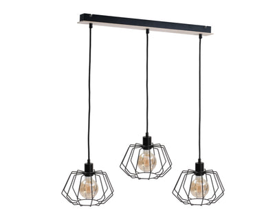 Keter Lighting Soho 3L linear suspension pendant lamp E27 H 120.0cm