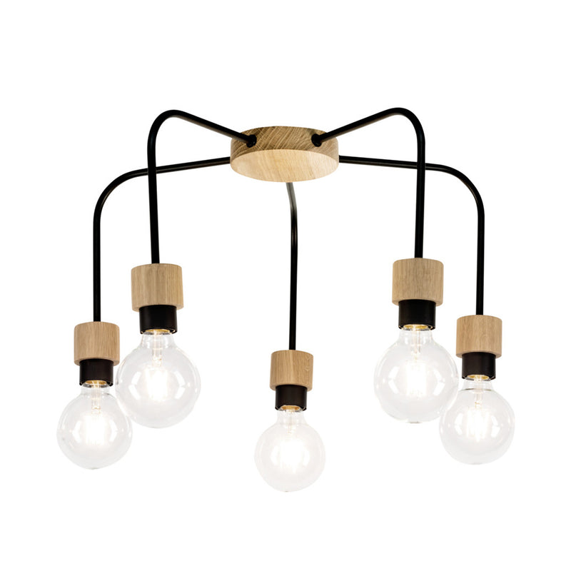 Britop Lighting Eclat 5L lámpara de araña roble aceitado E 27, P 55 cm