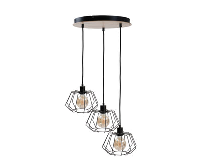 Keter Lighting Soho 3L pendant lamp E27 H 120.0cm