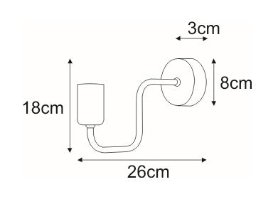 Kaja Skadi 1L wall sconce lamp E27 H 18.0cm
