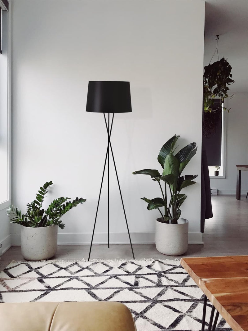 Kaja Remi Black 1L floor lamp E27 H 174.0cm