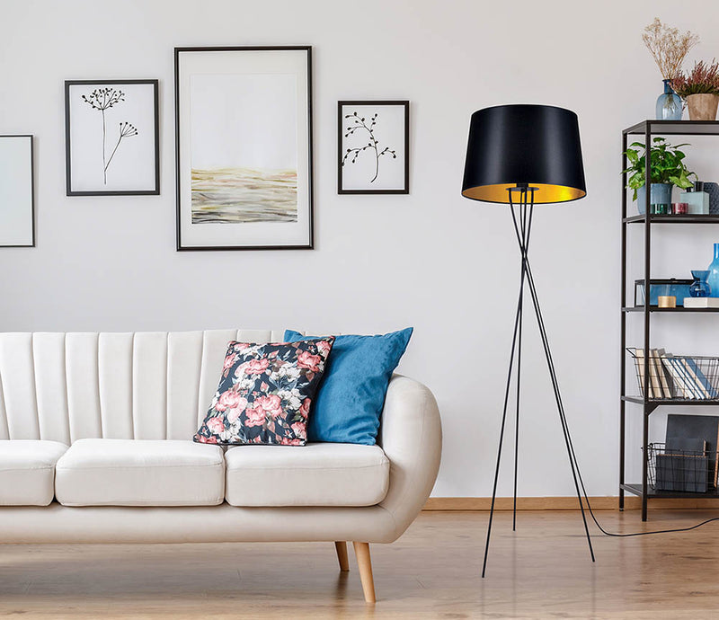 Kaja Remi Gold 1L floor lamp E27 H 174.0cm