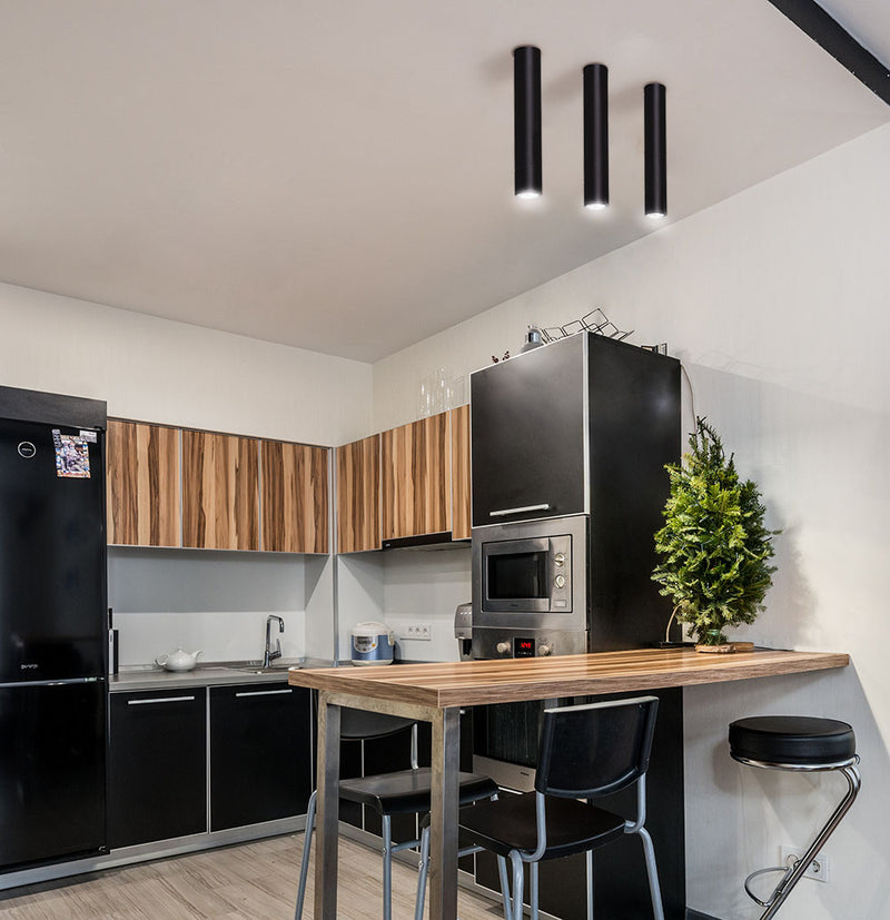 Kaja Mile Black 1L ceiling spotlight GU10 H 30.0cm