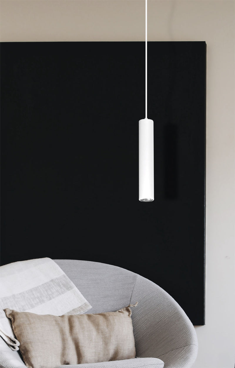 Kaja Mile White 1L ceiling pendant spot GU10 H 110.0cm