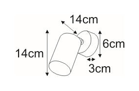 Kaja Kayla 1L accent wall lamp GU10 H 14.0cm