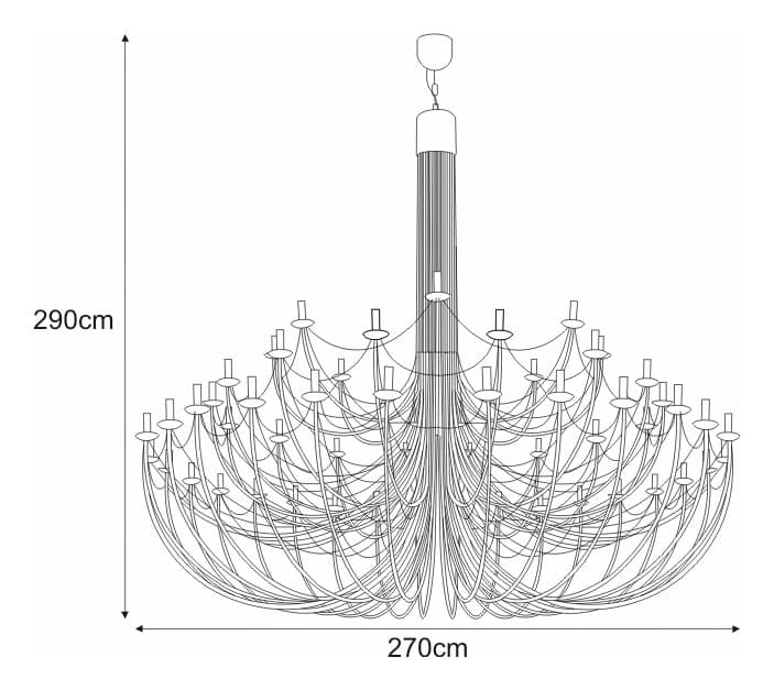 Kaja Perseo 56L chandelier E14 H 290.0cm