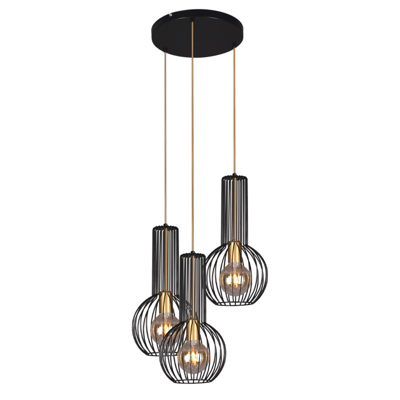Kaja Arvi Black 3L pendant lamp E27 H 110.0cm