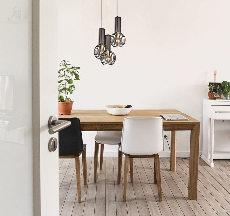 Kaja Arvi Black 3L pendant lamp E27 H 110.0cm