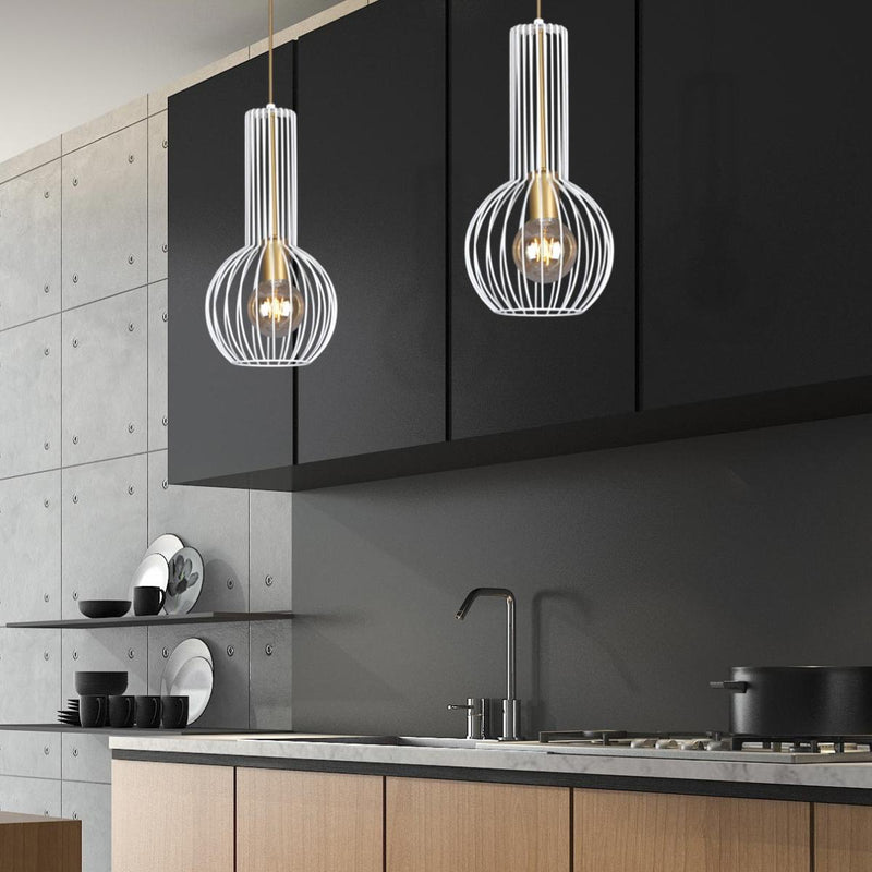 Kaja Arvi White 1L pendant lamp E27 H 110.0cm