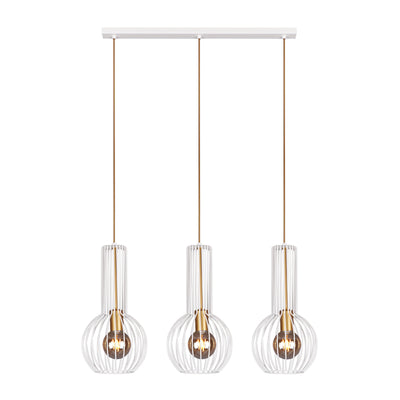 Kaja Arvi White 3L linear suspension pendant lamp E27 H 110.0cm