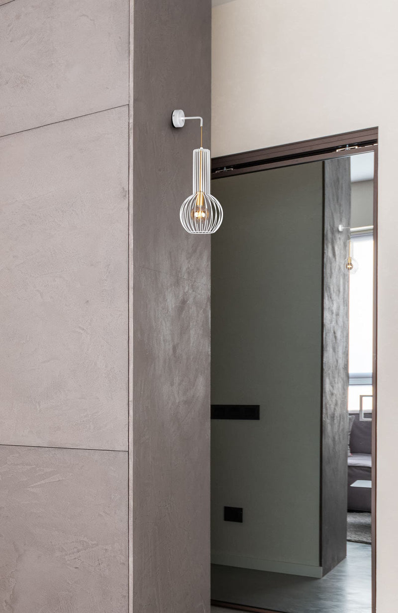 Kaja Arvi White 1L wall sconce lamp E27 H 60.0cm