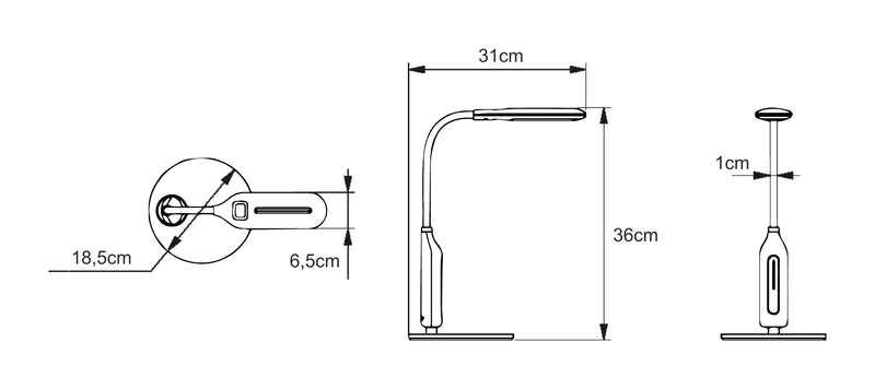 Kaja Mida desk lamp LED H 36.0cm
