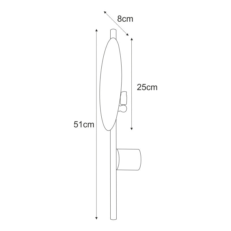 Kaja Rega 1L wall sconce lamp G9 H 51.0cm
