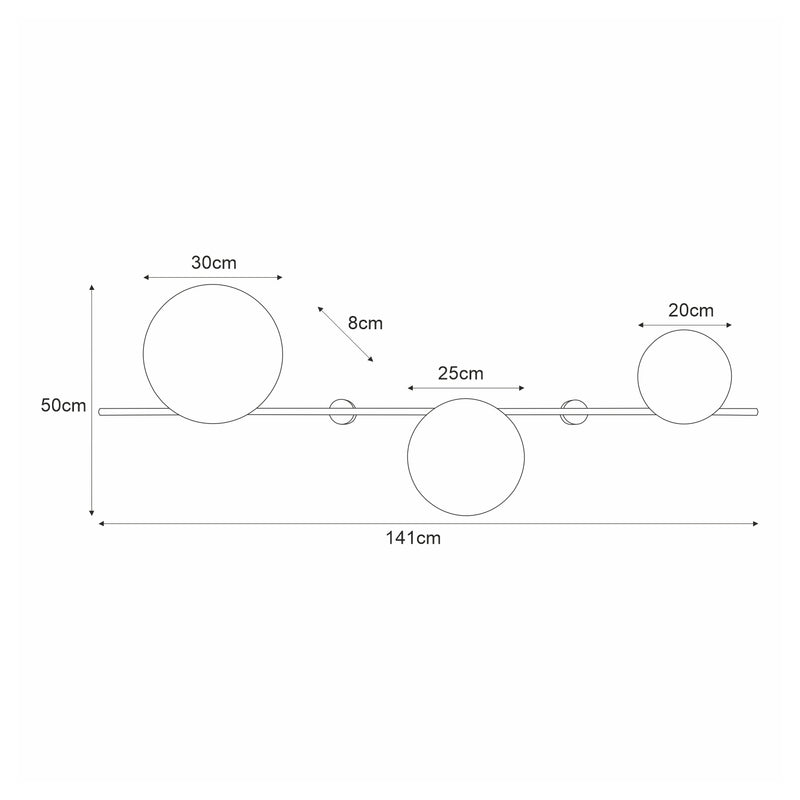 Kaja Rega 3L wall sconce lamp G9 H 141.0cm