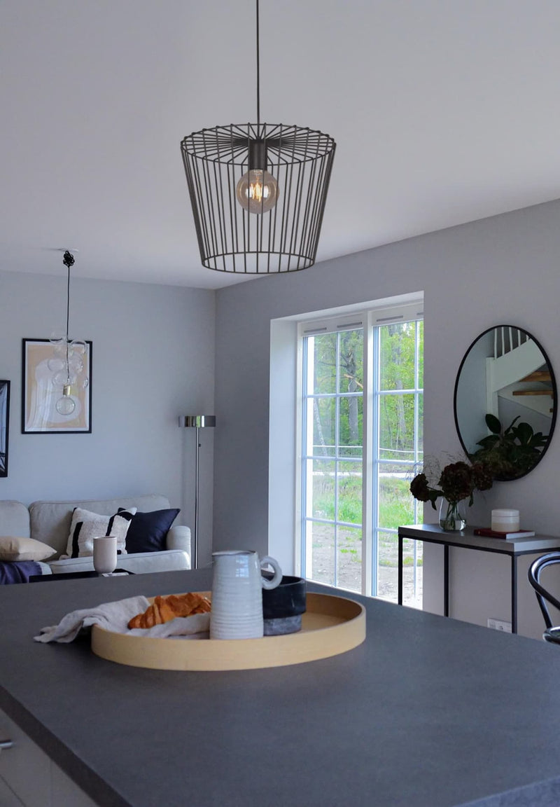 Kaja Soul Black 1L pendant lamp E27 H 95.0cm