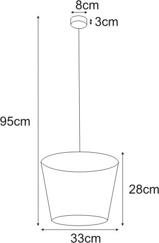 Kaja Soul Black 1L pendant lamp E27 H 95.0cm