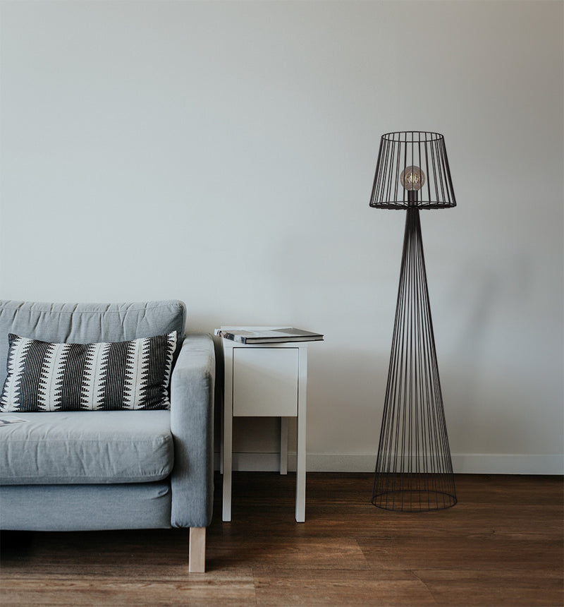 Kaja Soul Black 1L floor lamp E27 H 148.0cm